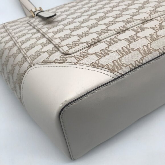 Michael Kors Signature Canvas Natural Beige Aria Tote - Picture 8 of 12